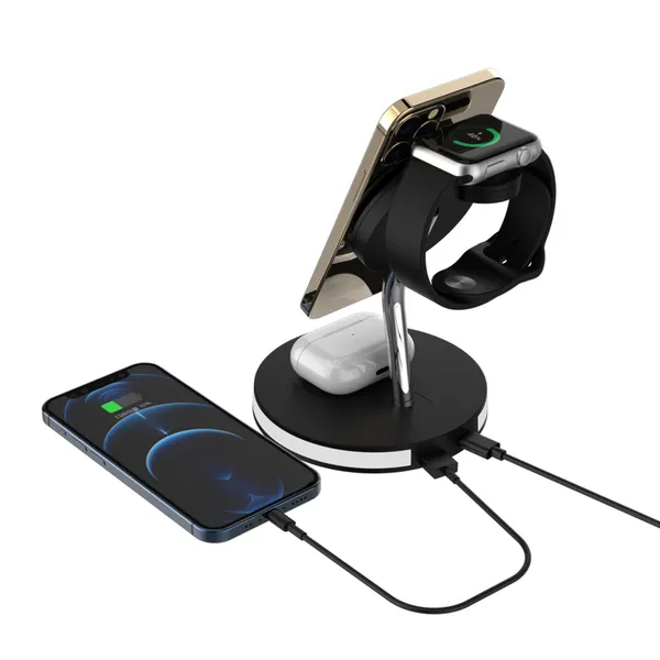 4 in 1 Wireless Charger For IPhone Charging Dock Station For Apple Watch Airpods Charger Micro USB Type C Stand Fast Charging photo-5