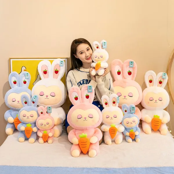 Creative New Strawberry Radish Rabbit Plush Toy Rabbit Doll Birthday Gift photo-2