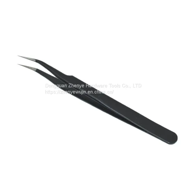 Curved Tip ST-17, ESD-17, Grafted Eyelashes, Bird's Nest Hair Picking Bell, Stainless Steel Anti-static Tweezers photo-2