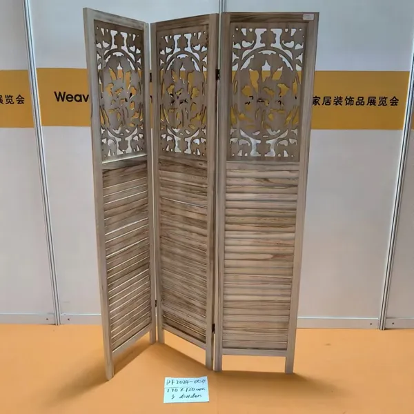 Antique Wooden Room Divider Screens Wooden Room Wall Partition Divider Screen photo-5