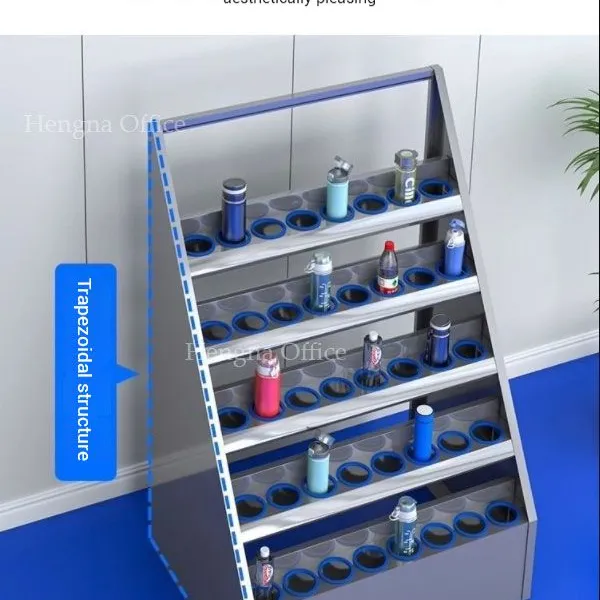 School Water Bottle Storage Cabinet | With Blue Protective Rings & Safe Edging | Classroom Student - Manufacturer photo-5