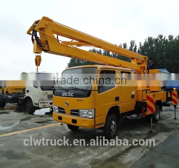 2014 Good Price Dongfeng Crew Cab 14M Hydraulic Lift Platform Truck photo-2