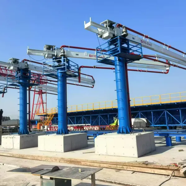 Placing Boom with 125mm End Hose and Wireless Remote for Precast Beam Distribution
