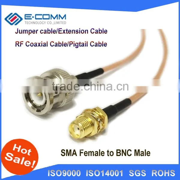 High Quality 50cm 20 Inches Cable Connector BNC Male Jack Plug To SMA Male Straight Crimp RG316 Pigail Connector Cable photo-6