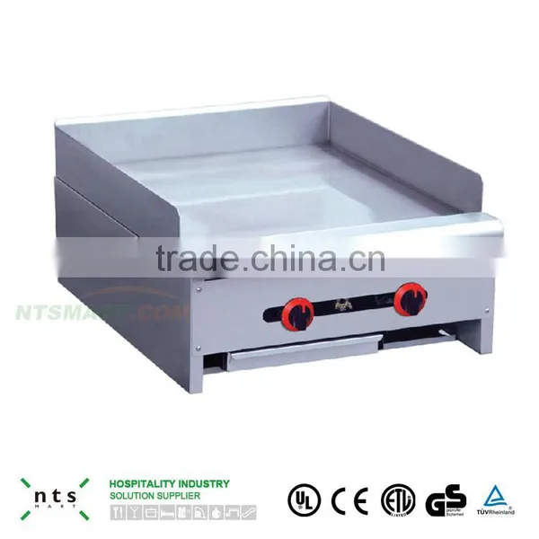 Fast Food Hotel Restaurant 2 Burners Stainless Steel Gas Griddle photo-3