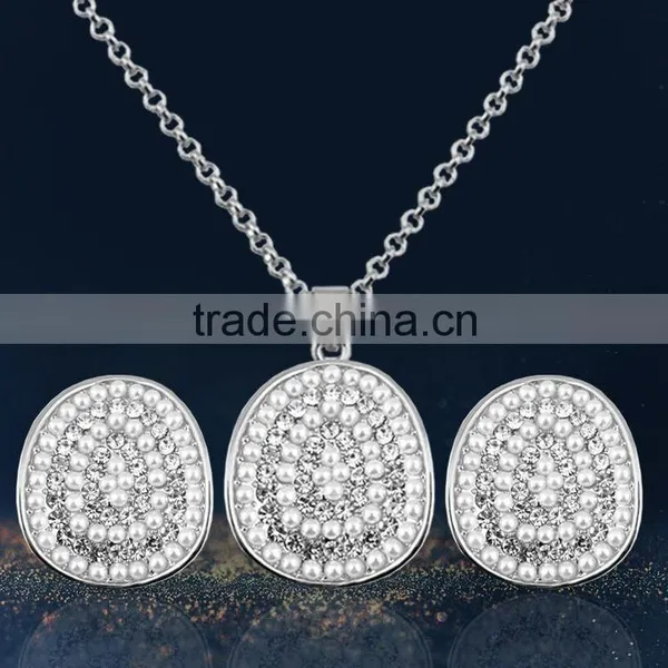 Hot Sale In US Diamante Necklace/Earrings Sets Wholesale Cheap For Wedding For Party photo-2