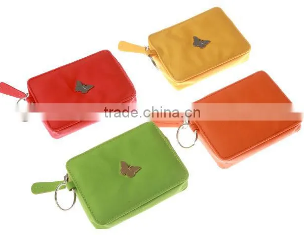 Key Chain Small Wallet With Card Holder,Fashion Butterfly Small Wallet , Zipper Chain Wallet,Coine Purse