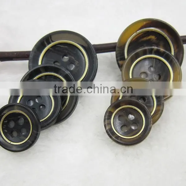 Sedex Audited Factory 2 Pillar Polyester Horn Button, Resin Horn Button photo-2