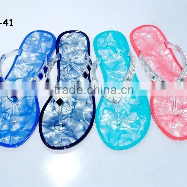 New Design Colorful Change Color Pvc Jelly Flip Flop