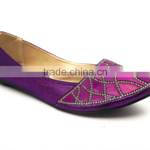 2016 Latest Shining Diamond Women Flat Shoes in Stock photo-3