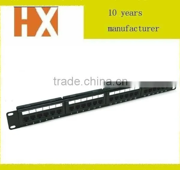 1U RJ45 Ethernet 24 Port Cool Cat6 Utp Patch Panel