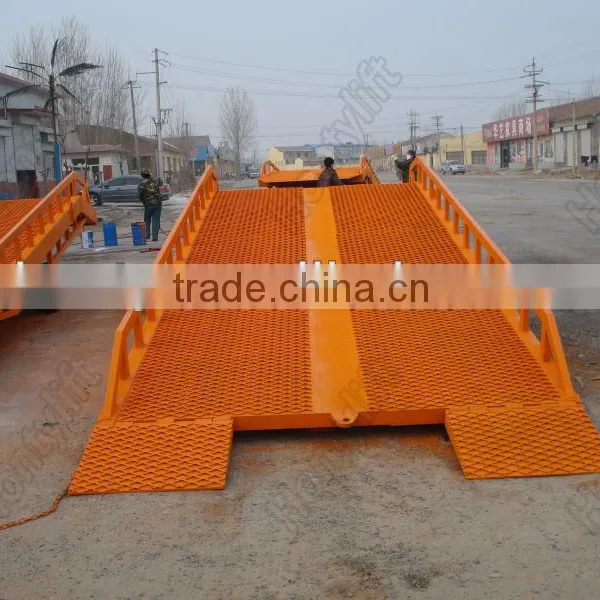 12T Hydraulic Mobile Yard Ramp,manual Lift Yard Ramp