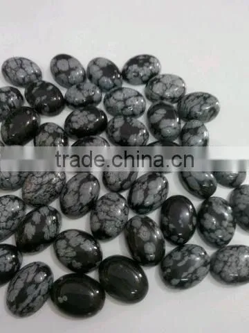Natural Snow Flake Obsidian Stone Natural Semi Precious Stones Wholesale Loose Cabochon Gemstones Authentic Gemstones