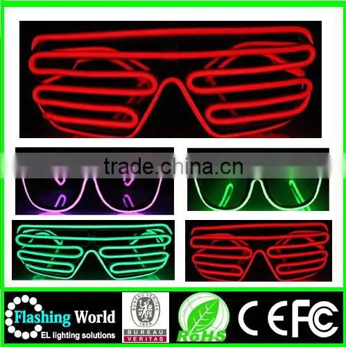 China Factory OEM High Quality Music Festival el Wire Led Light up Glasses photo-4