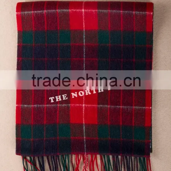 Wool Cashmere Scottish Tartan Scarf photo-3