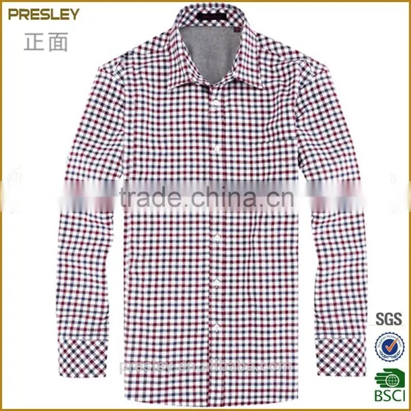 Wholesale Fashion Long Sleeve Designer Check Plaid Button Down Shirts for Men photo-4