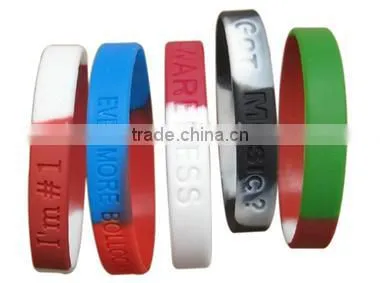 Silicone Bracelets With Mixed Colour