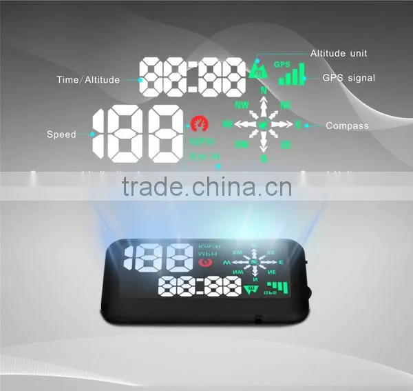 OBD II GPS Head Up Display Projector With Overspeed Warning for All Type of Cars and Vehicles photo-2