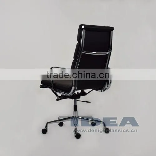 Replica Charles Soft Pad Office Chair - Black Color Genuine Leather photo-5