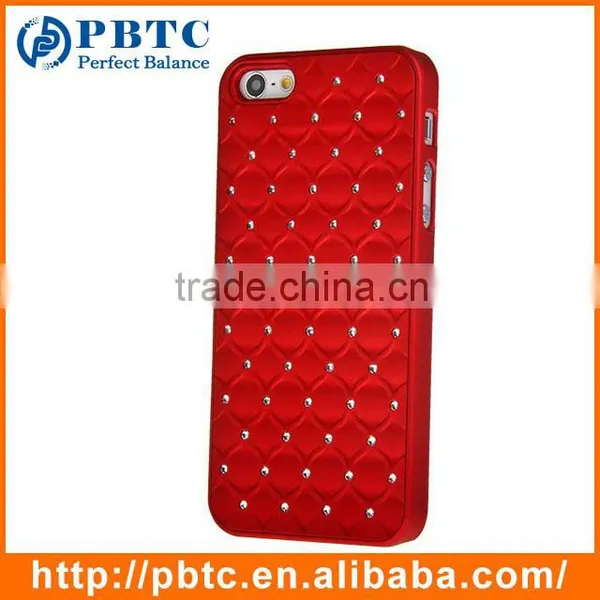 Set Screen Protector Stylus And Case For Iphone 5 , Hard Sky Blue Bling Diamond Plastic Mobile Phone Shell photo-2