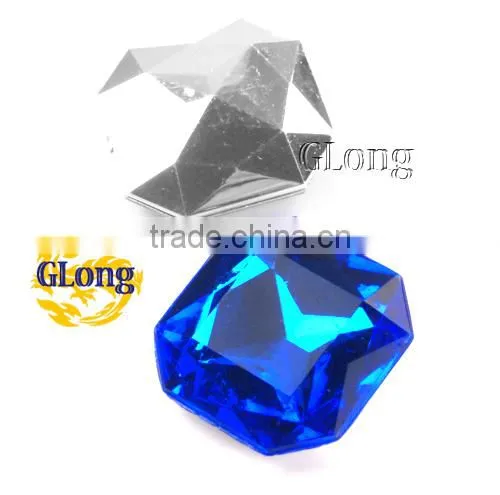 23mm Rectangular Octogon 3D Shape Acrylic Point Back Mix Color Rhinestone Crystal For Bag Garment Shoes #GY012-23P(Mix-s) photo-3