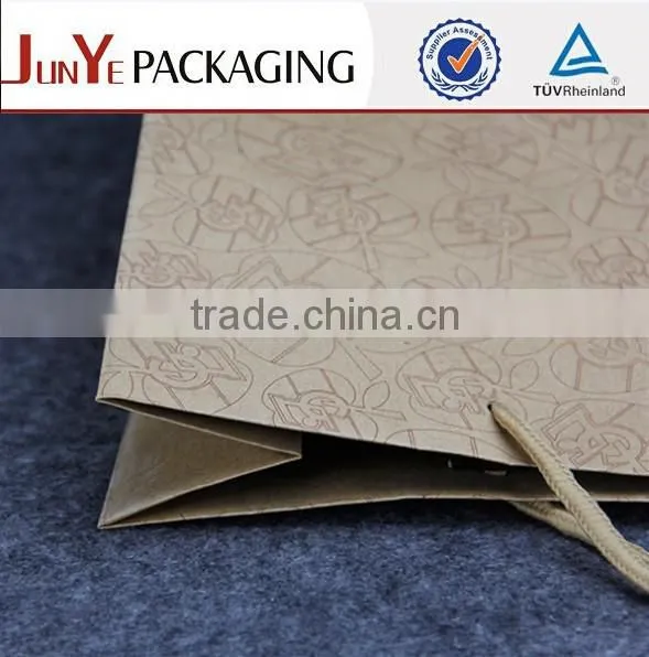 Jacket Packaging Brown Color Rope Handle Printed Kraft Clothing Packaging Paper Bag photo-3