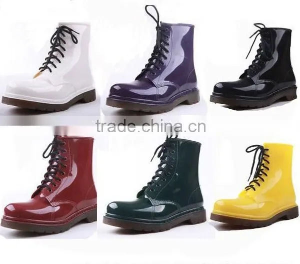 Women Fashion Ankle Pvc Rain Boots photo-4