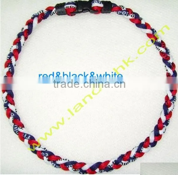 3 Ropes Titanium Baseball Sports Necklace & Bracelet for Gift photo-5