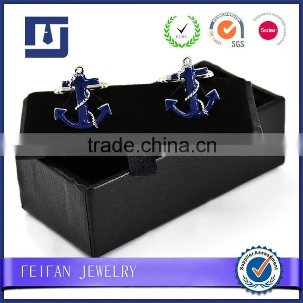 Stock Wholesale Cufflinks Rectangle Box of High-grade Black Cufflinks Box photo-3