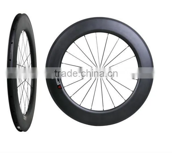 100% Hand Build Bicycle Wheels 700c Carbon Bike Wheels 700c 88mm Clincher, 700C 88mm Clincher Carbon Wheelset Road Bicycle photo-3