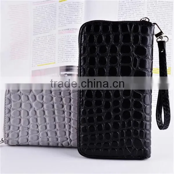Zipper Leather Coin Purse for Ladies Woman Cash Alligator Hand Wallet