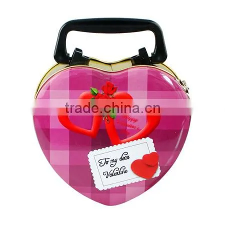 Food Grade Candy Chochlate Metal Heart Shaped Boxes Wholesale for Valentine's Day photo-3