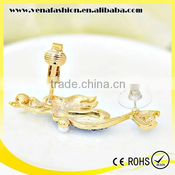 Bow Ribbon Pattern Pearl Upper Cuff Ear Wrap Earrings photo-4