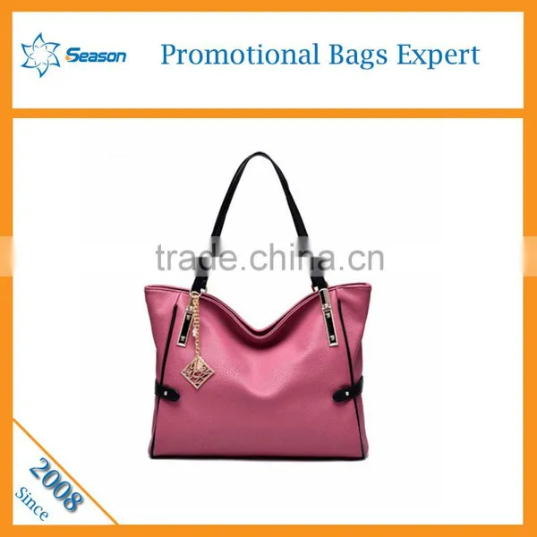 New Arrival Women's Leather Tote Shoulder Bag Plain Handbags Ladies 2016 photo-4