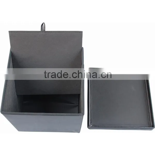Purple Foldable Storage Ottoman photo-3