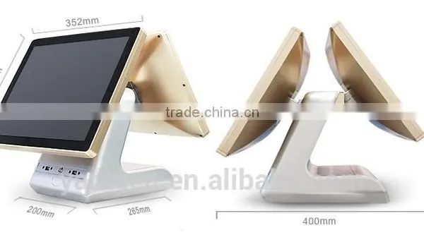 Aluminum Alloy Casing 15inch Double Touch Screen All in One for POS System photo-5