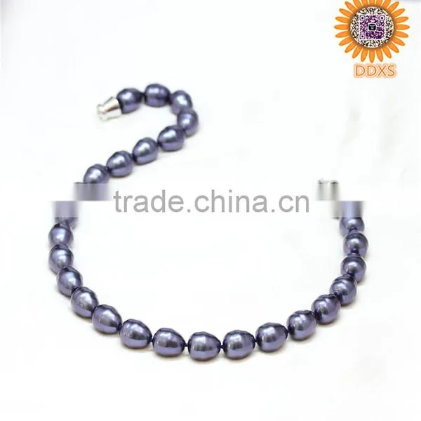 AAAA+ Purple Helical Drop 18kgp South Sea Shell Pearl Necklace photo-2