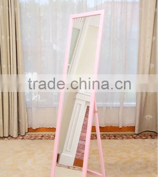Decoration Mirrored Furniture Floor Mirror With Stand