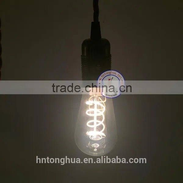 New Design Colorful Filament Led Bulb Vintage Retro Antique Industrial Style Lights ST64 E27 Brass photo-5