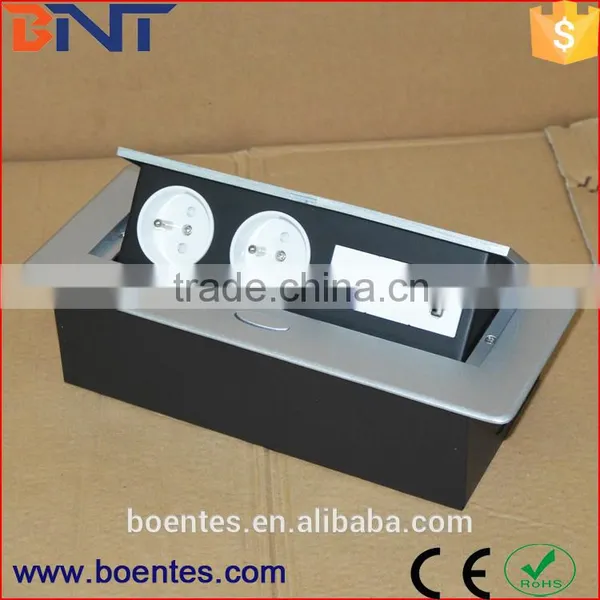 Tabletop/Desktop Pop Up Power Outlet With French Standard Sockets+USB+Data photo-4