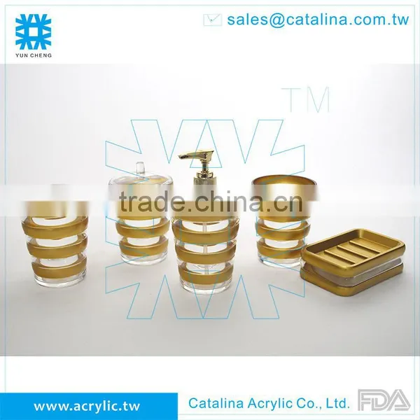 Taiwan Manufacturer High Quality Soap Dispenser Dish Holder Toothbrush Cotton Jar Lotion Water Tumbler Acrylic Bathroom Supplies photo-6