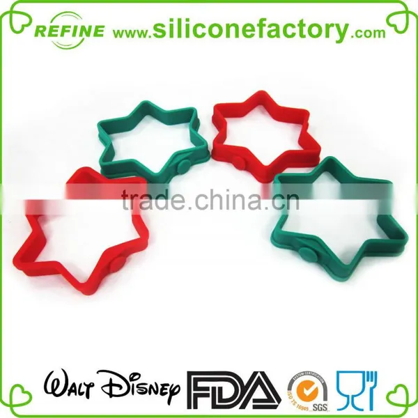 Eco-friendly Food Grade High Quality Double Triangle Shaped Silicone Egg Ring photo-3