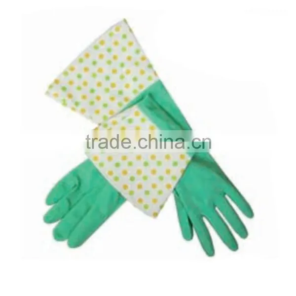 Whole Sale Breathable Long Cuffs Latex Kitchen Gloves