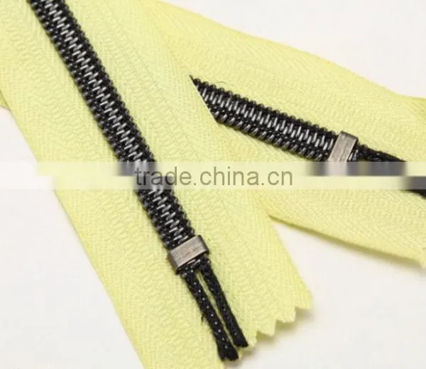 2016 Newest Close-end Auto Lock Nylon Zipper in Black Lacquer photo-3