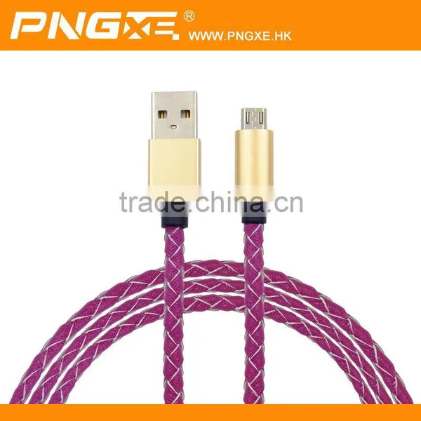 2015 Best Selling Leather Braided Usb Cable With Wholesales Price photo-2