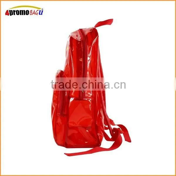 2015 Red Transparent PVC Backpack School Backpack PVC Bag photo-3