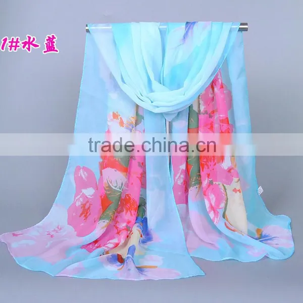 Muslim Hijab Beautiful Women Flower Scarf photo-3