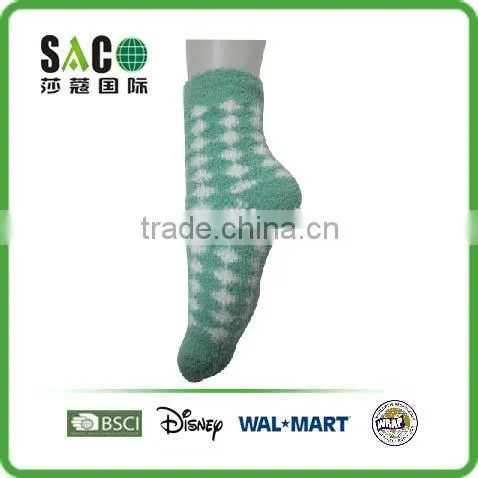 Fashion Warm Fluffy Small Block Colourful Women Socks photo-4