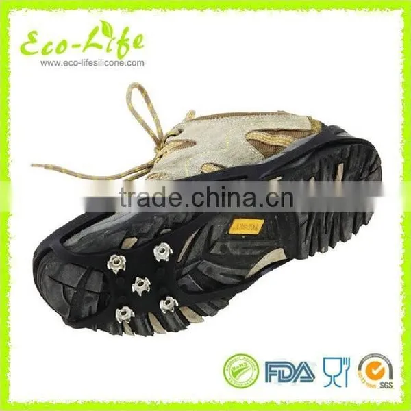 4 Sizes Outdoor Anti-slip Silicone Shoe Spikes Grips, Snow Ice Crampons, Hiking Cleats photo-3