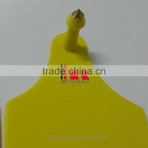 Yellow Ear Tag With Female Tag and Male Tag in Same Size 60*56 mm photo-2